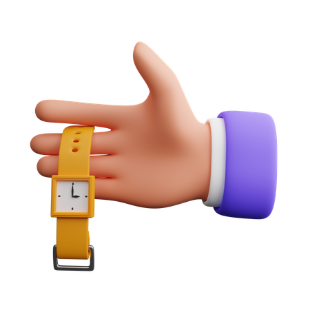 Mano sosteniendo el reloj  3D Icon