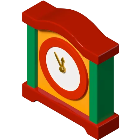 Reloj de navidad  3D Illustration