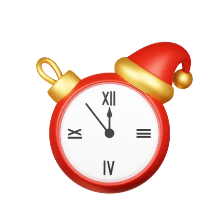 Icono 3 D Del Reloj De Navidad 3D Icon