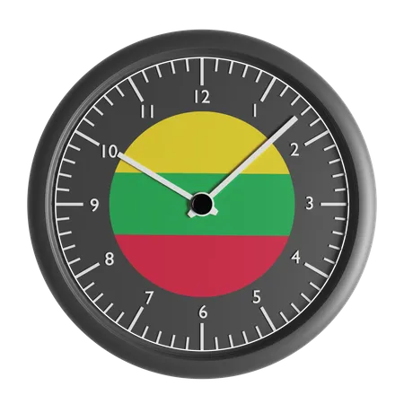 Reloj de pared con la bandera de Aero.  3D Icon