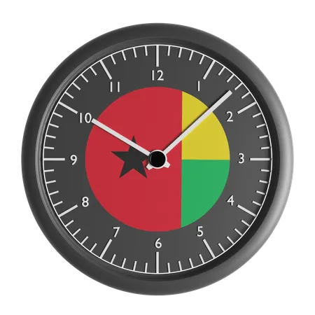 Reloj de pared con la bandera de Guinea Bissau  3D Icon