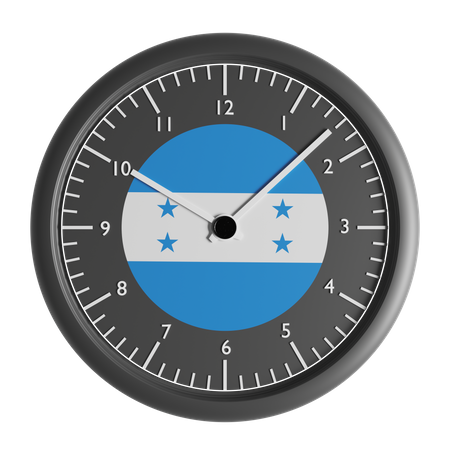 Reloj de pared con la bandera de Honduras.  3D Icon