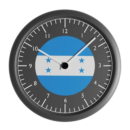 Reloj de pared con la bandera de Honduras.  3D Icon