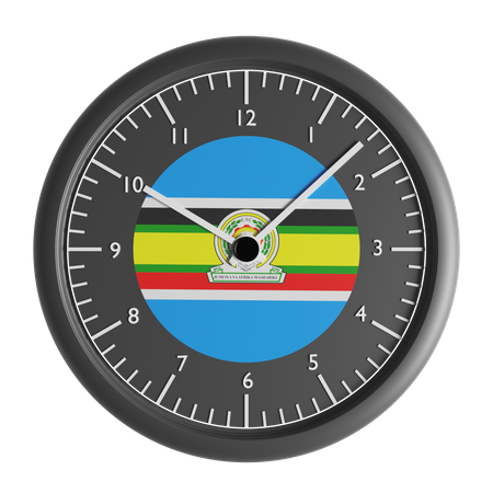 Reloj de pared con la bandera de la Comunidad de África Oriental  3D Icon