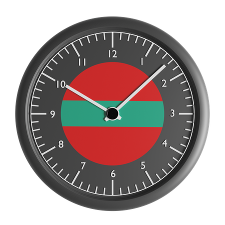 Reloj de pared con la bandera de Transnistria.  3D Icon