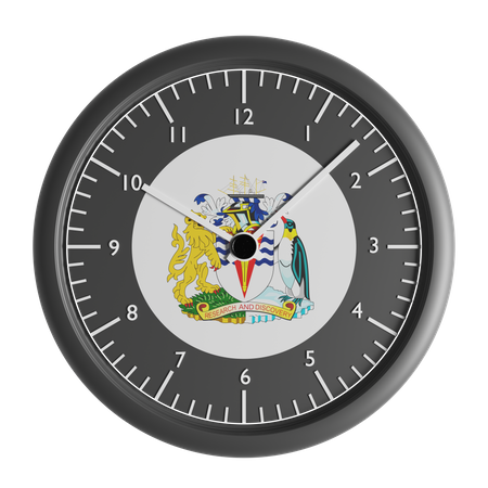 Reloj de pared con la bandera del Territorio Antártico Británico  3D Icon