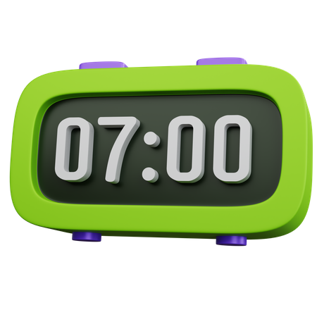 Reloj despertador digital  3D Icon