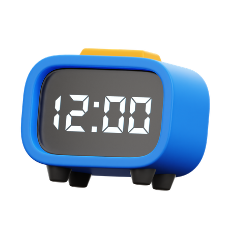 Reloj despertador digital  3D Icon