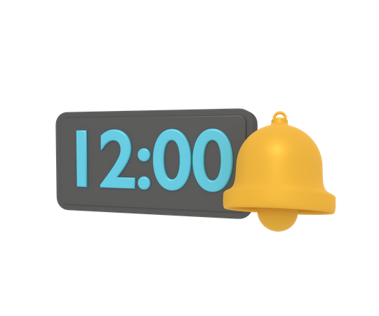 Reloj despertador digital  3D Icon