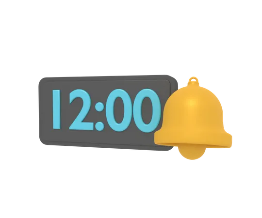 Reloj despertador digital  3D Icon