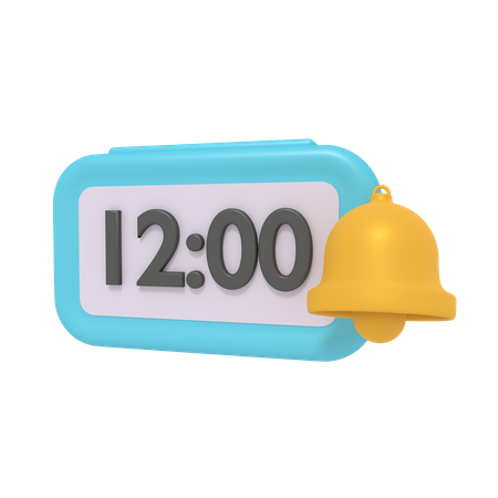 Reloj despertador digital  3D Icon