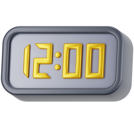 Reloj digital  3D Icon