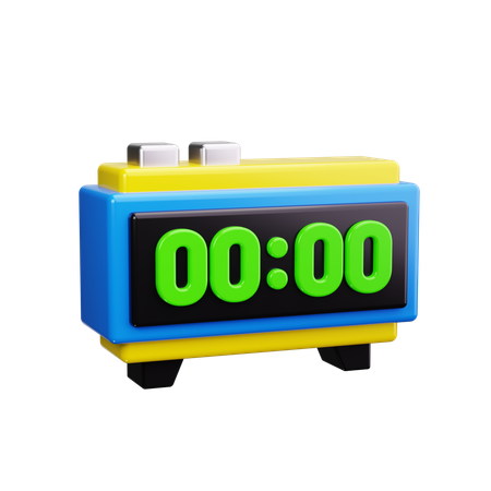 Reloj digital  3D Icon