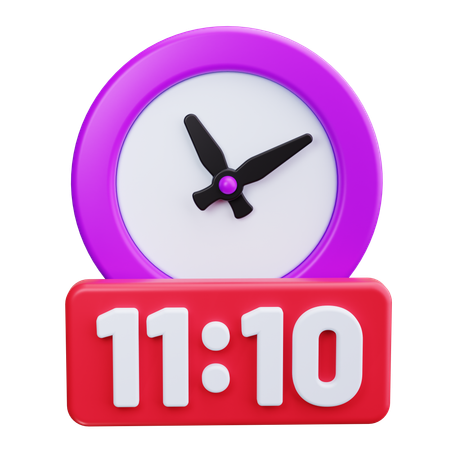 Reloj digital que muestra la cuenta regresiva  3D Icon