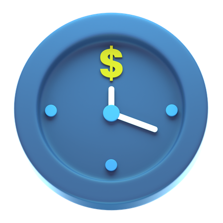 Dinero del reloj  3D Icon