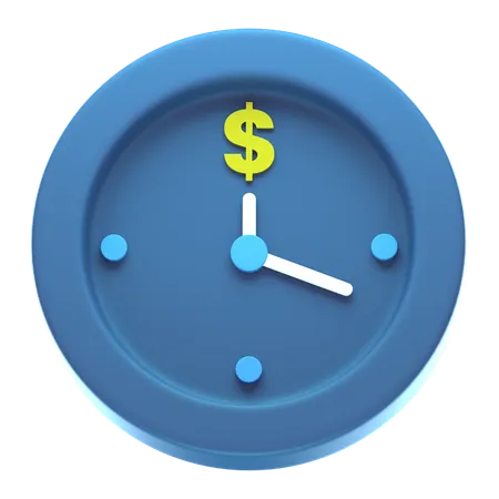 Dinero del reloj  3D Icon