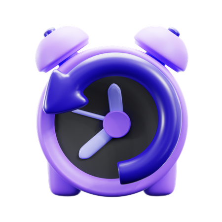 Flecha del reloj de tiempo inverso  3D Icon