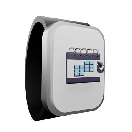 Calendario de reloj inteligente  3D Icon