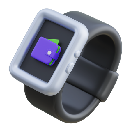 Reloj inteligente con pantalla de billetera  3D Icon
