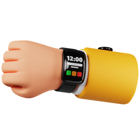 Mano sujetando el reloj inteligente  3D Icon