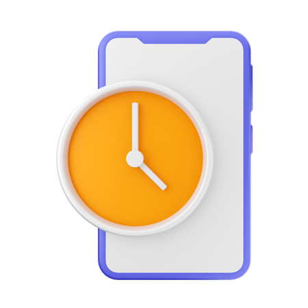 Reloj movil  3D Icon