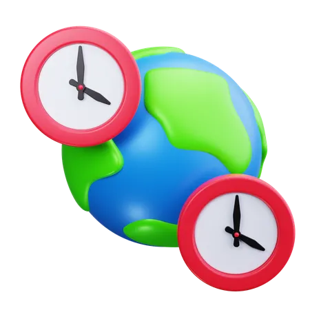 Reloj mundial  3D Icon