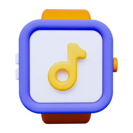 Reloj de musica  3D Icon