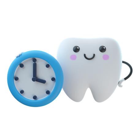 Reloj de retención de dientes  3D Illustration