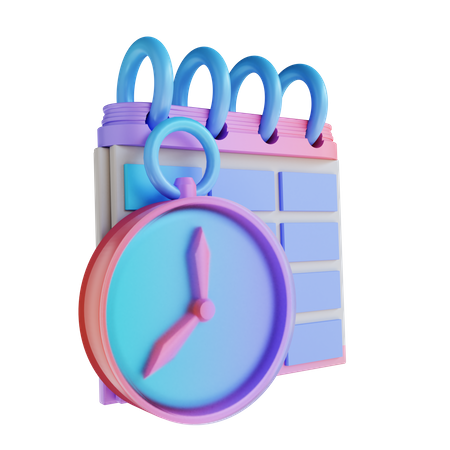 Reloj y calendario  3D Illustration