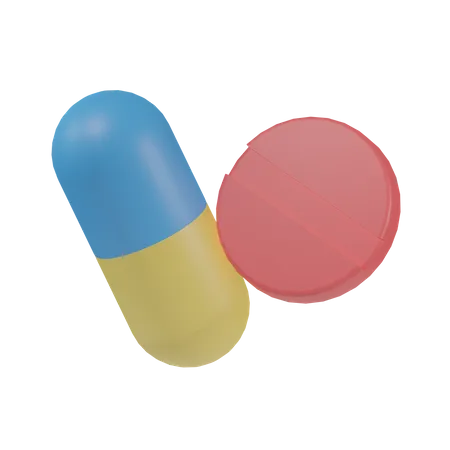 Pilula E Capsula De Medicamento Medico 3D Illustration