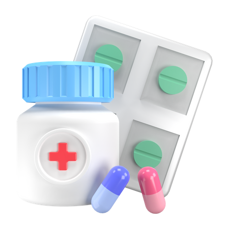 Medicamento  3D Illustration