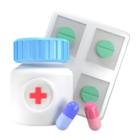 Medicamento  3D Illustration