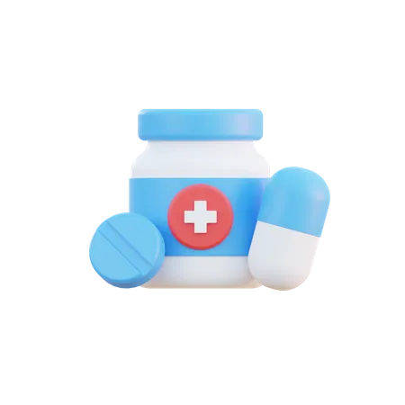 Medicamento  3D Illustration