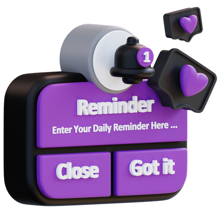 Reminder  3D Icon