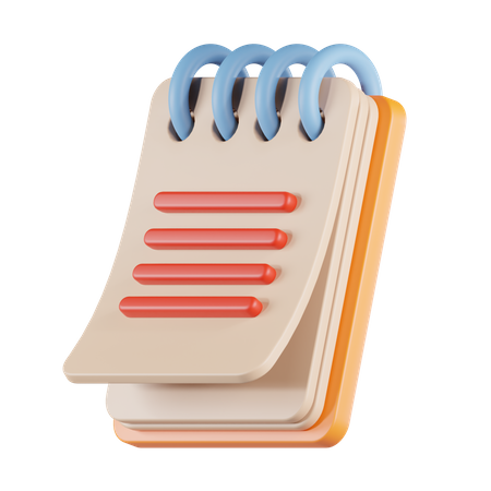 Reminder List Notebook  3D Icon