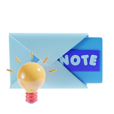 Reminder Note  3D Icon