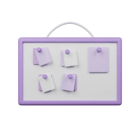 Reminders board  3D Icon