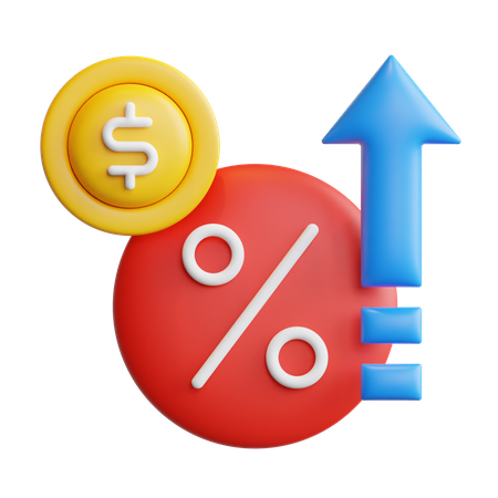 Croissance des rabais  3D Icon