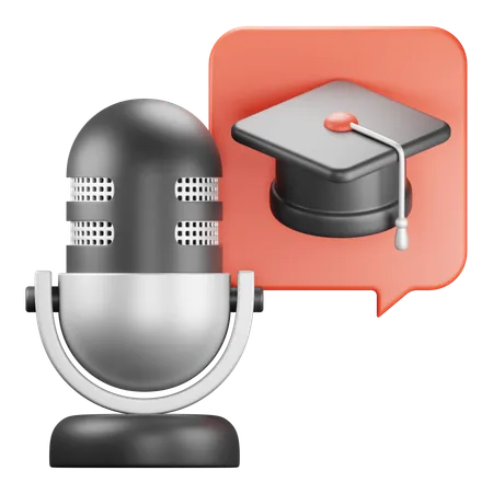 Podcast de remise des diplômes  3D Icon