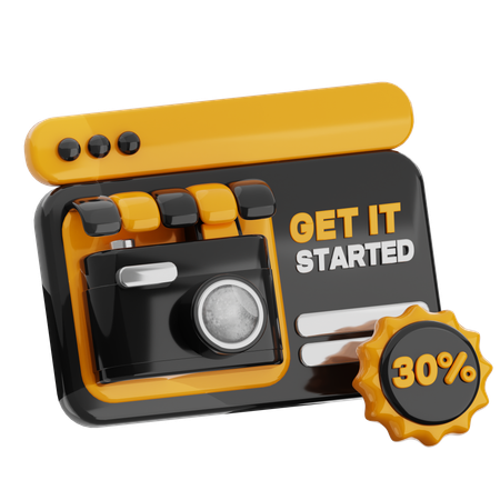 Remise sur l'appareil photo  3D Icon