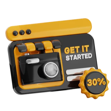 Remise sur l'appareil photo  3D Icon