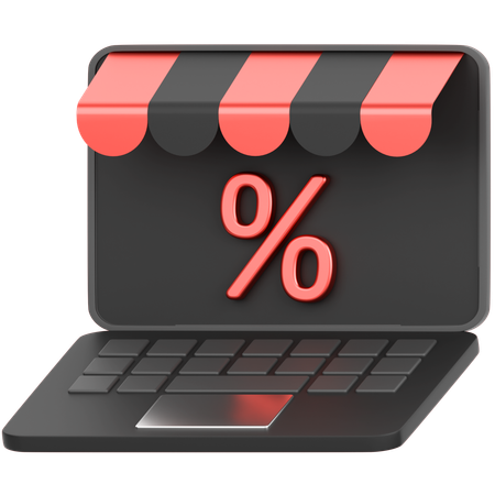 Remise sur les achats en ligne  3D Icon