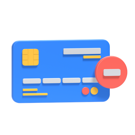 Remover cartão de crédito  3D Icon