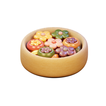 Songpyeon de remolacha  3D Icon