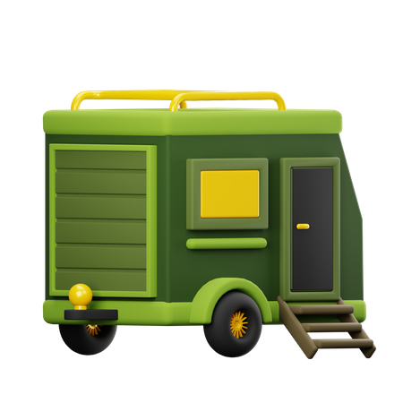 Caravana remolque  3D Icon