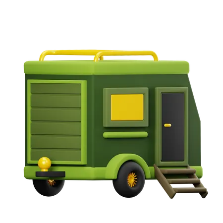 Caravana remolque  3D Icon