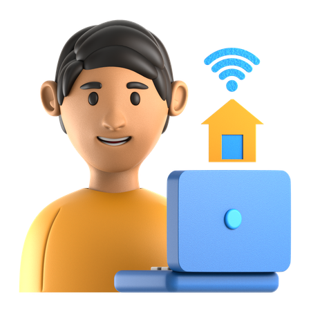 Telearbeiter  3D Icon