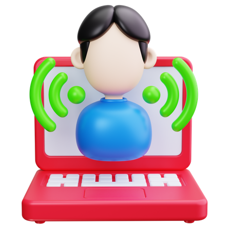 Remote support  3D Icon