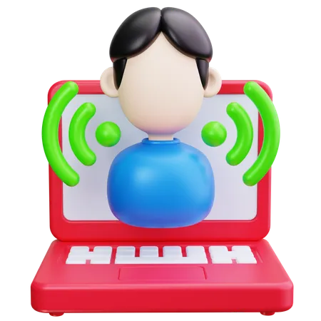 Remote support  3D Icon