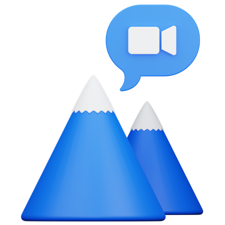 Remote Video Chat  3D Icon